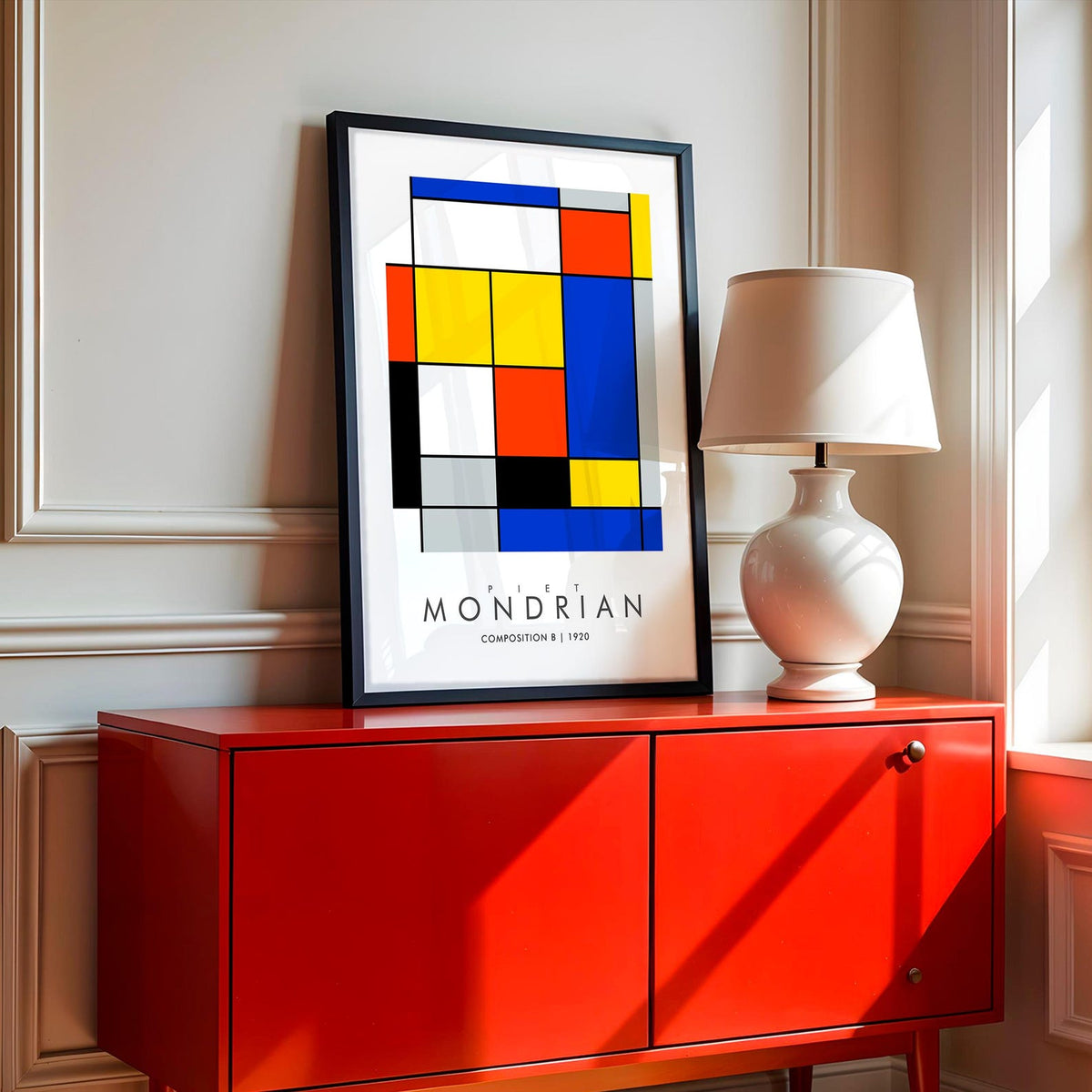 Composition B - MONDRIAN Collection | Printed Canvas & Matte Paper Wall Art