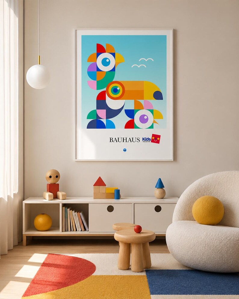 Birds paper print in room