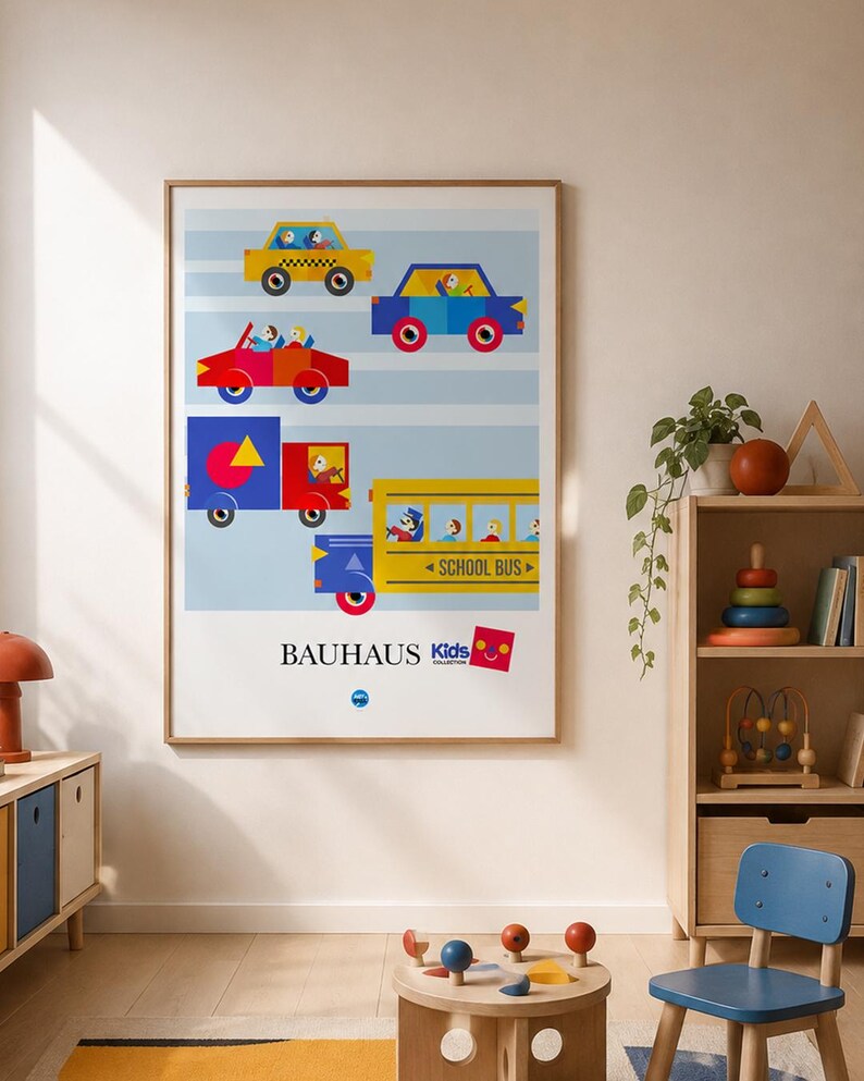 Cars paper print in room