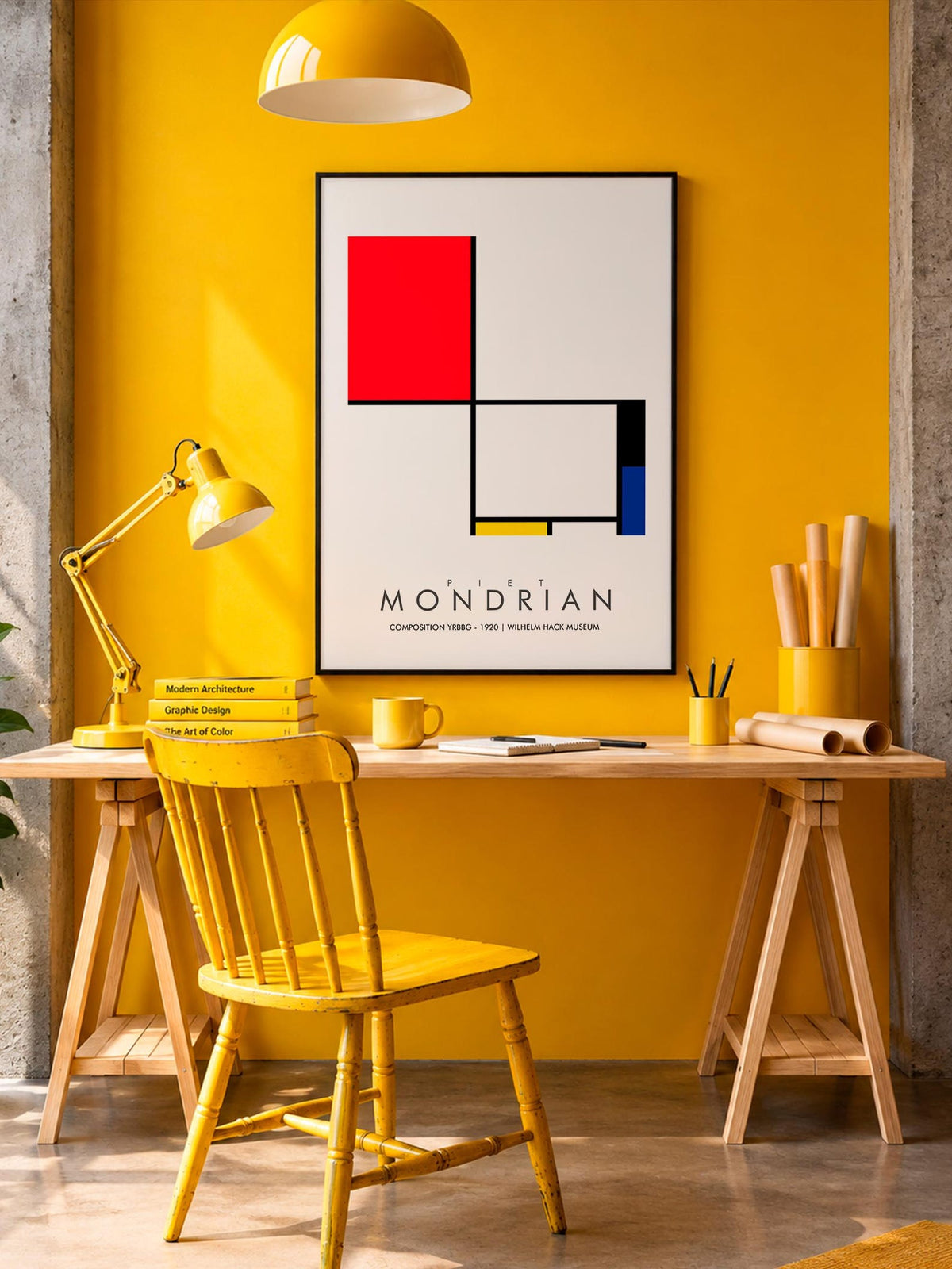 Composition YRBBG - MONDRIAN Collection | Printed Canvas & Matte Paper Wall Art