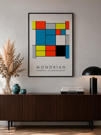 Composition C - MONDRIAN Collection | Printed Canvas & Matte Paper Wall Art