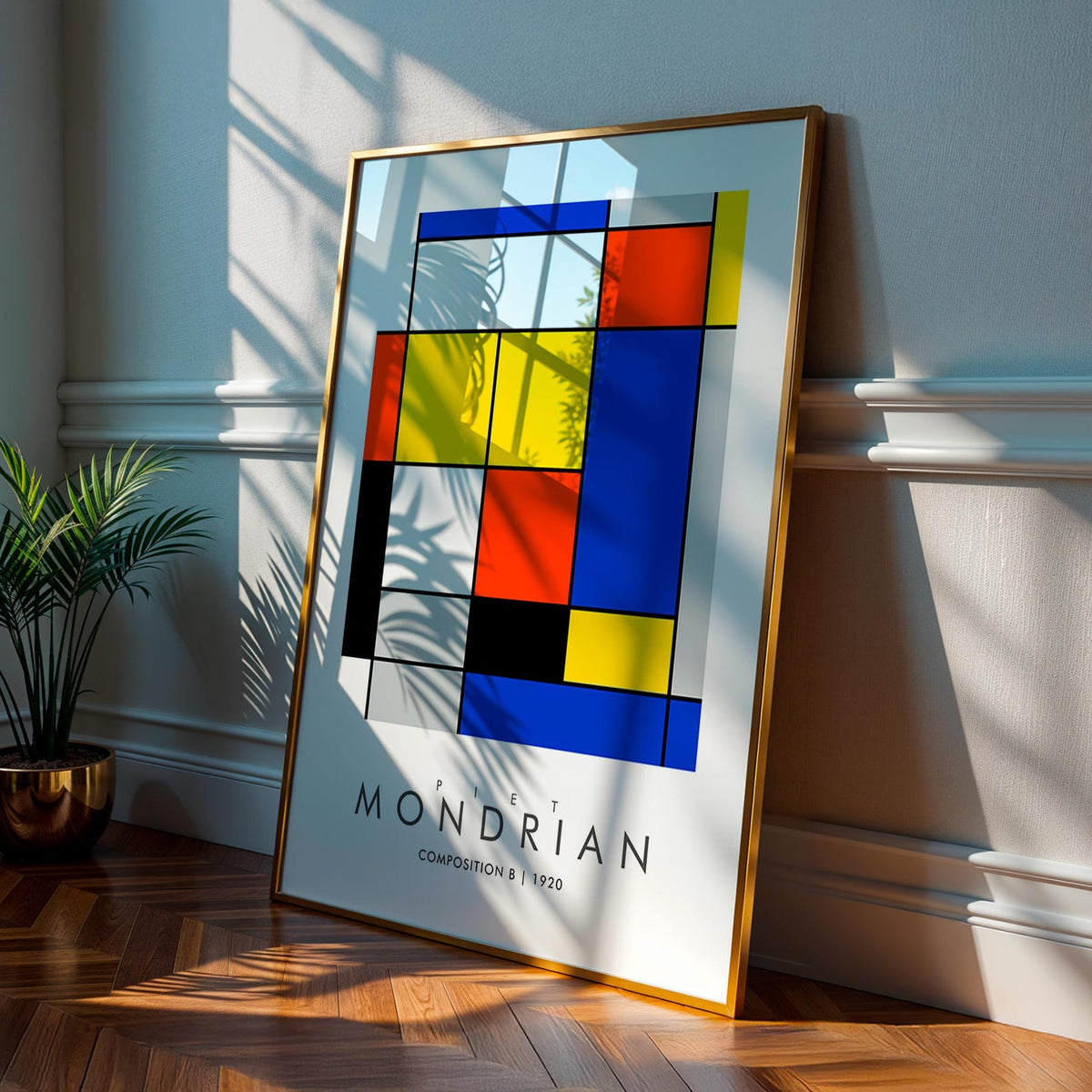 Composition B - MONDRIAN Collection | Printed Canvas & Matte Paper Wall Art