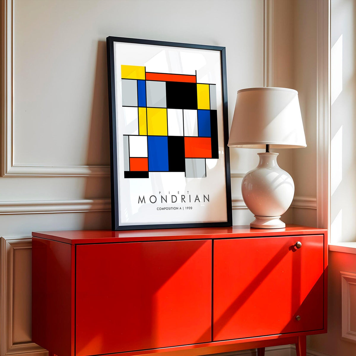Composition A - MONDRIAN Collection | Printed Canvas & Matte Paper Wall Art