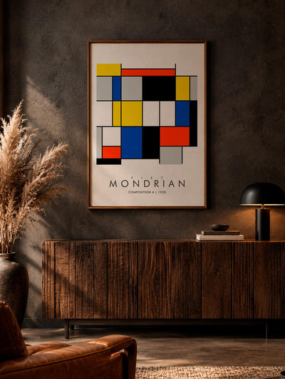 Composition A - MONDRIAN Collection | Printed Canvas & Matte Paper Wall Art