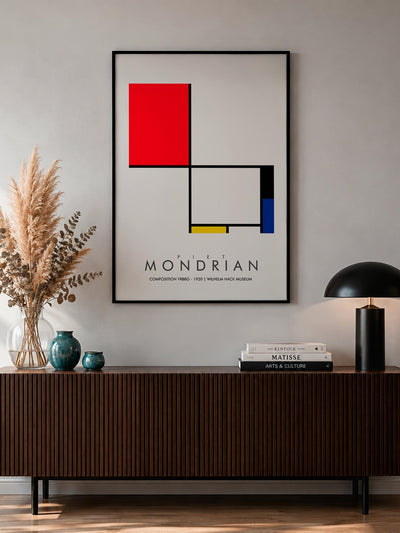 Composition YRBBG - MONDRIAN Collection | Printed Canvas & Matte Paper Wall Art