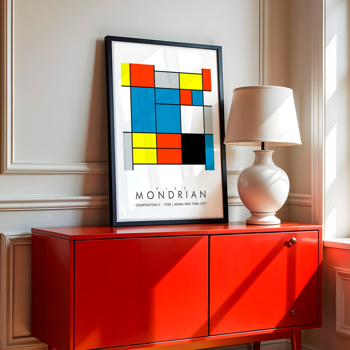 Composition C - MONDRIAN Collection | Printed Canvas & Matte Paper Wall Art