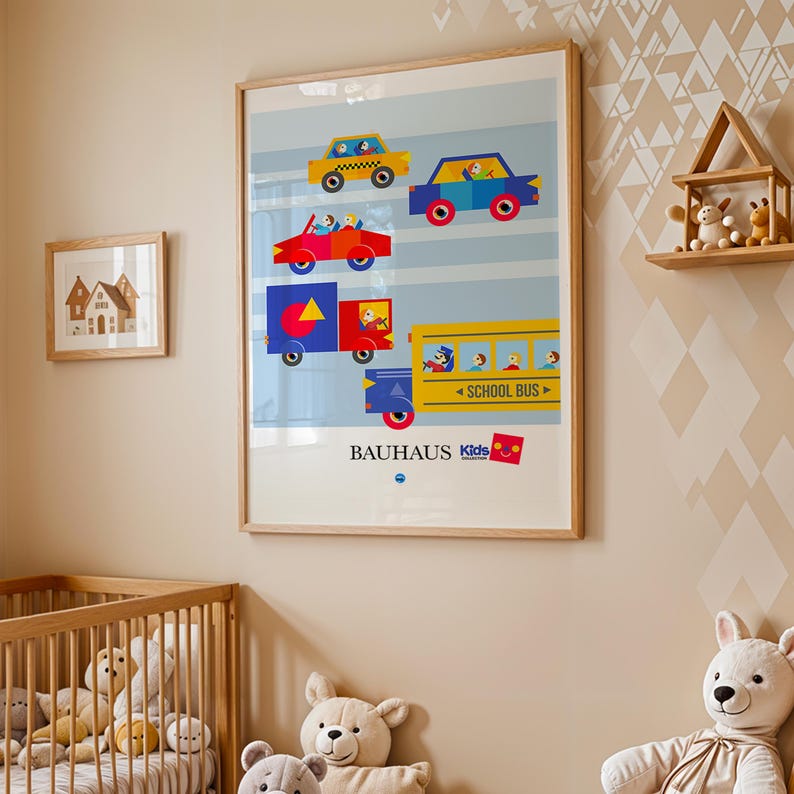 Cars Bauhaus canvas wall art
