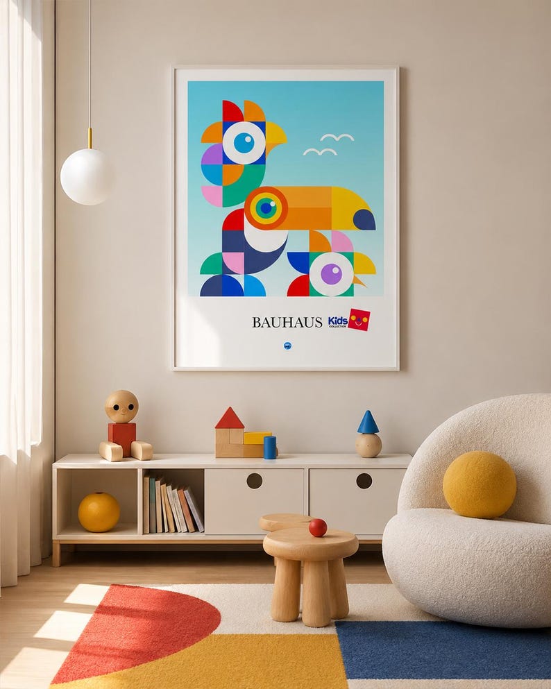 Birds canvas in room