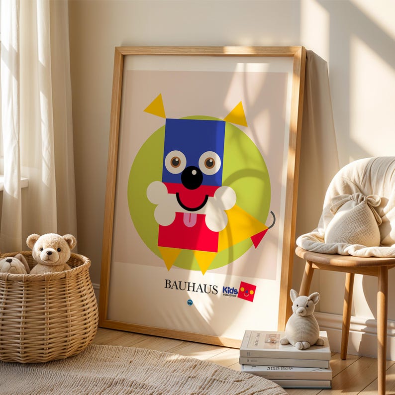 Doggie Bauhaus canvas wall art