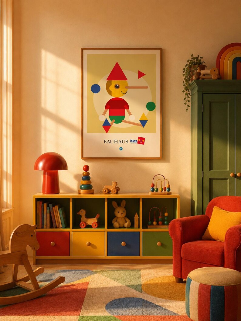 Pinoccio canvas in room
