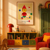 Pinoccio paper print in room