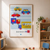 Cars paper print in room