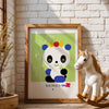 Baby Panda Bauhaus canvas wall art
