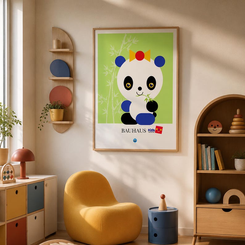 Baby Panda canvas in room
