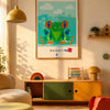 Froggie canvas in room