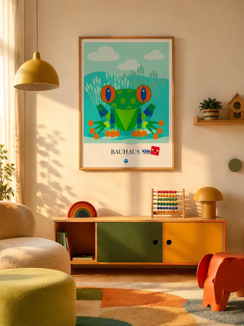 Froggie canvas in room
