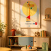 Giraffe canvas in room
