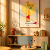 Giraffe paper print in room
