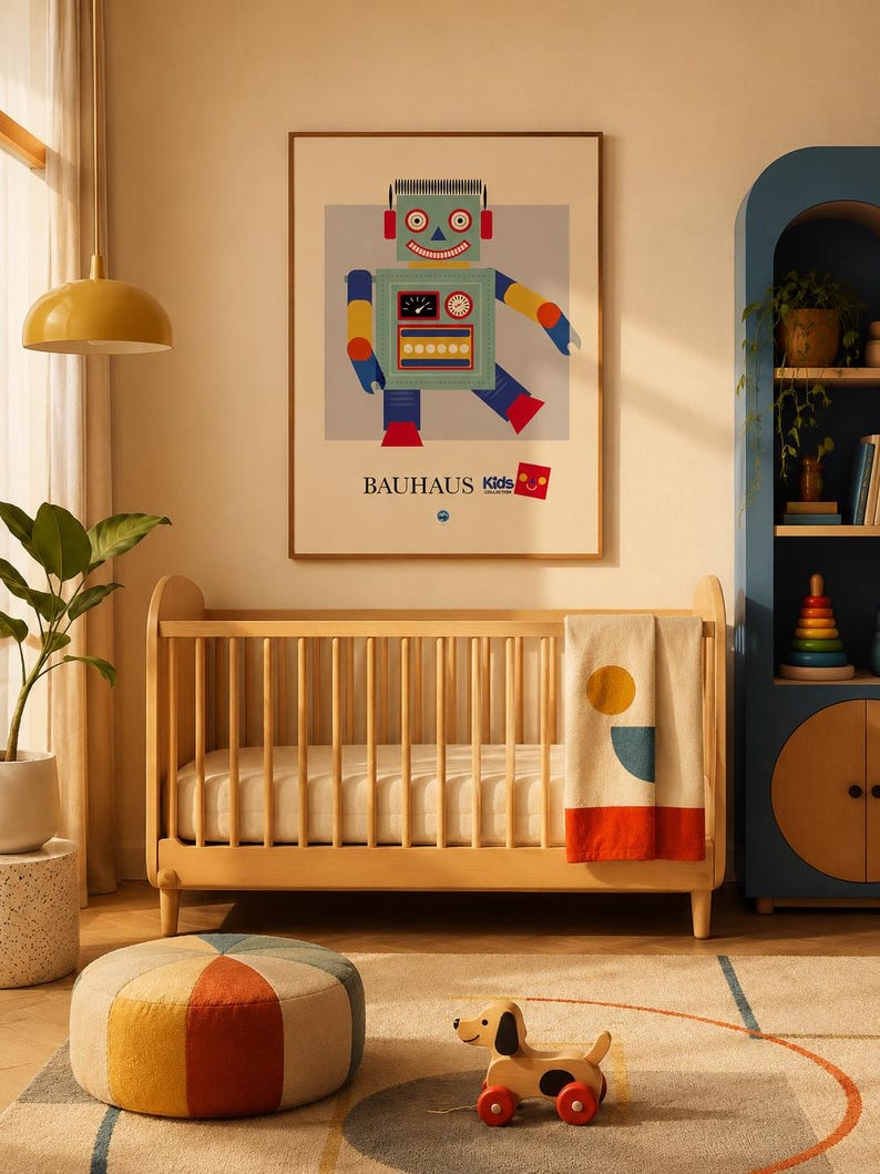 Robot canvas in room
