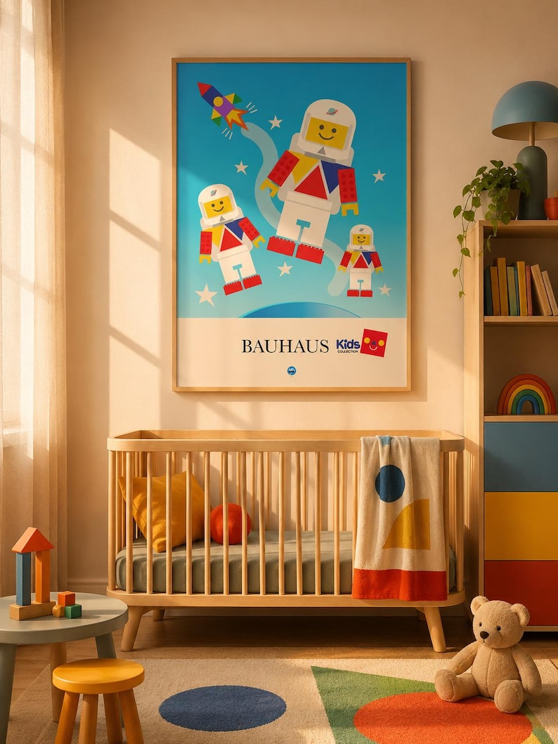 Space paper print in room