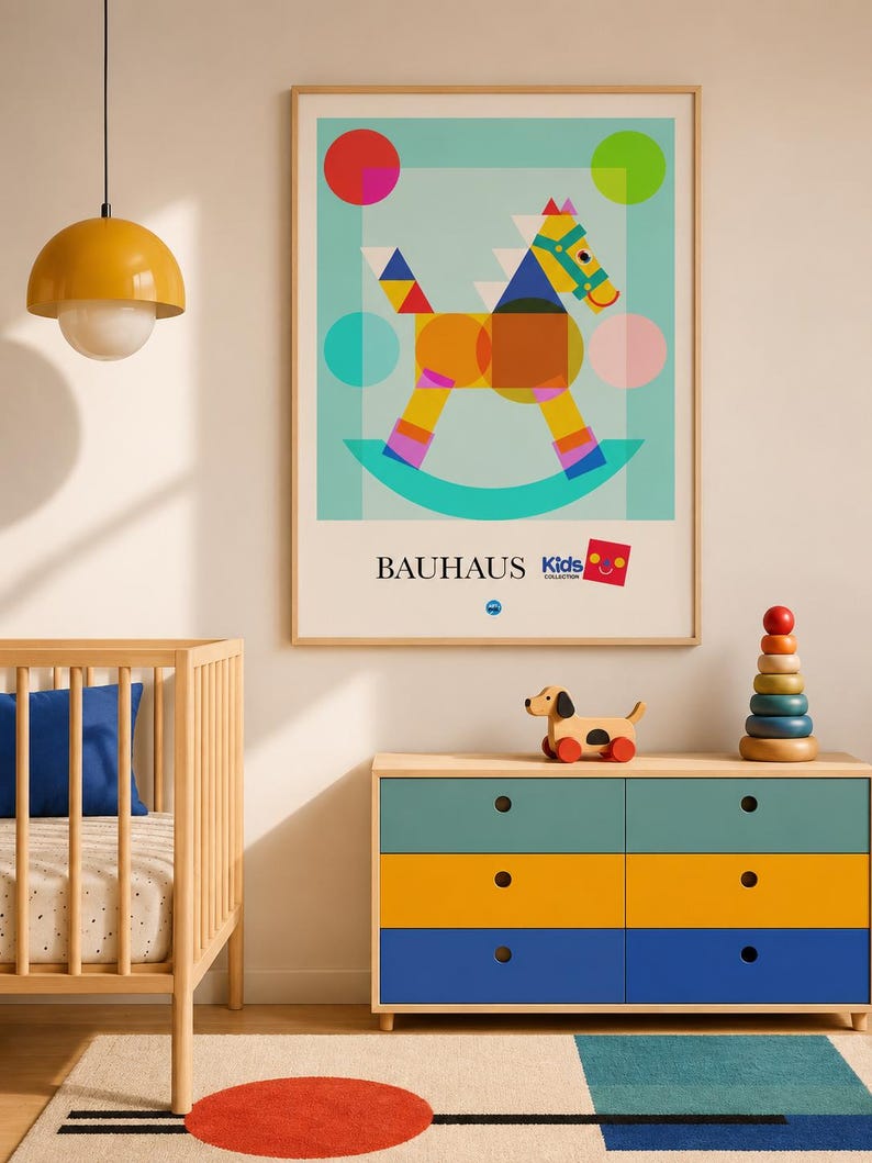 Painted Pony paper print in room