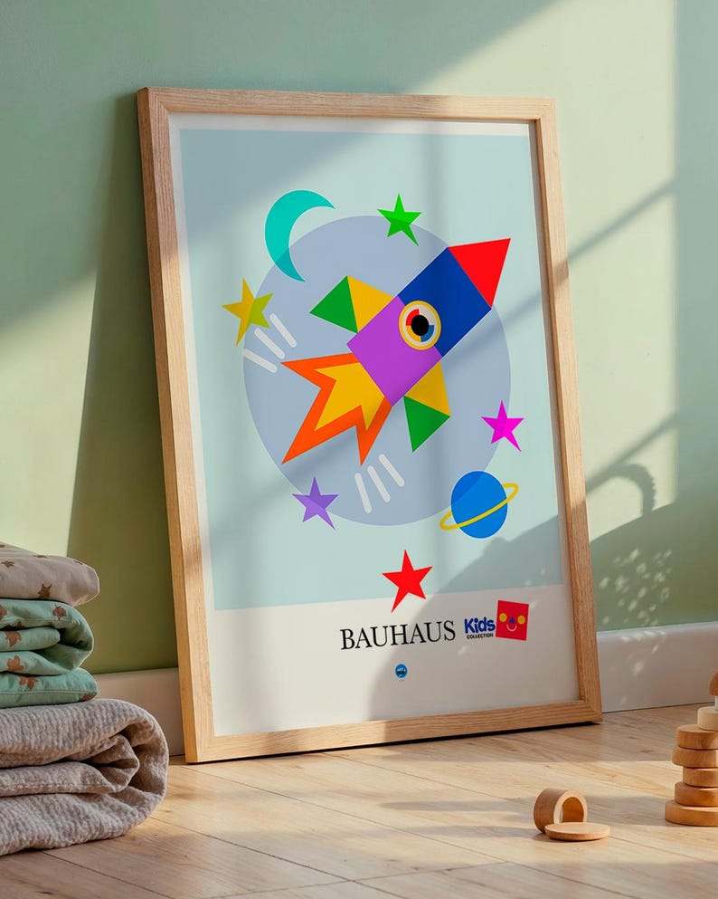 Rocket Bauhaus canvas wall art