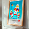 Space Bauhaus canvas wall art for kids