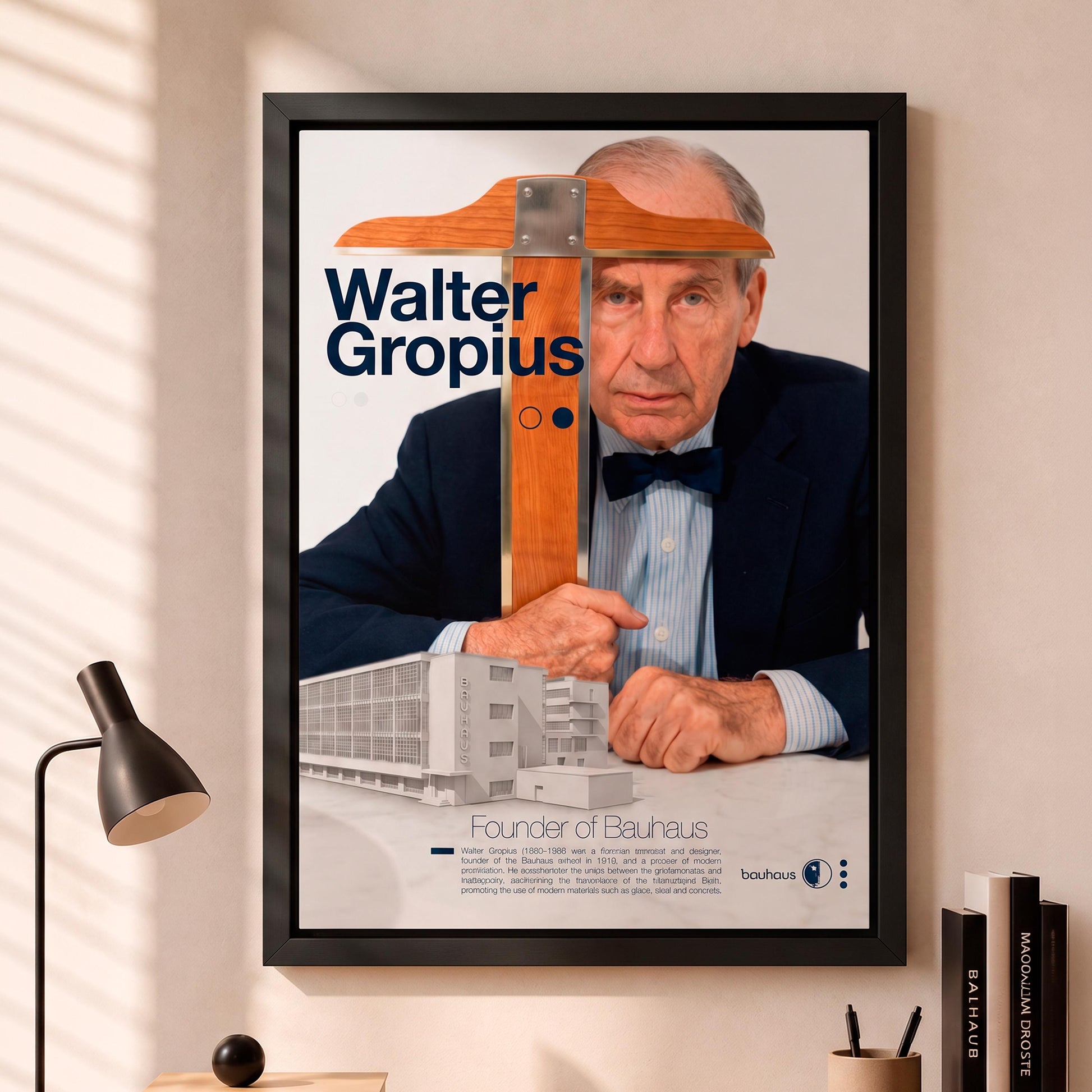 Walter Gropius Bauhaus paper print