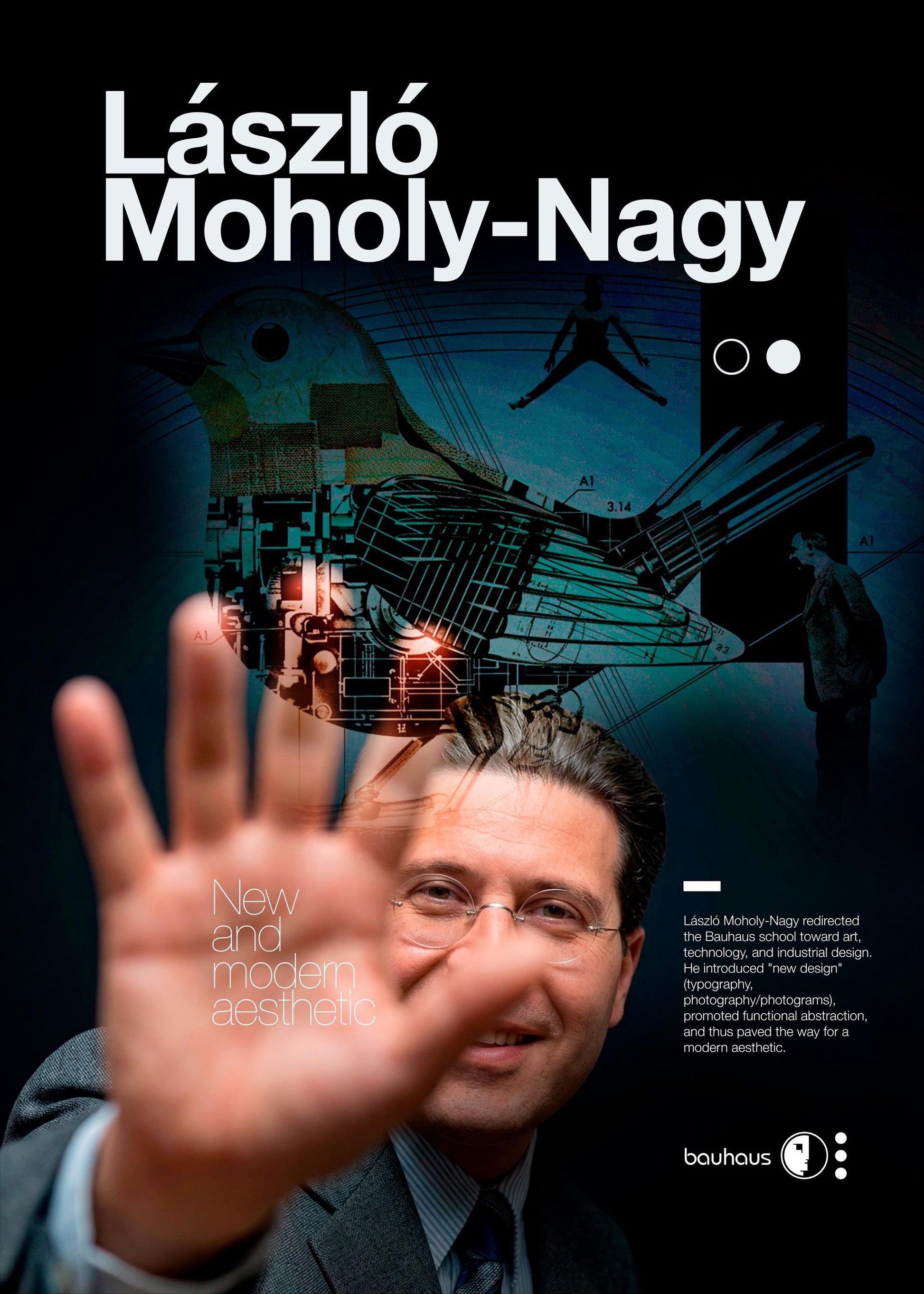 László Moholy-Nagy Bauhaus paper print