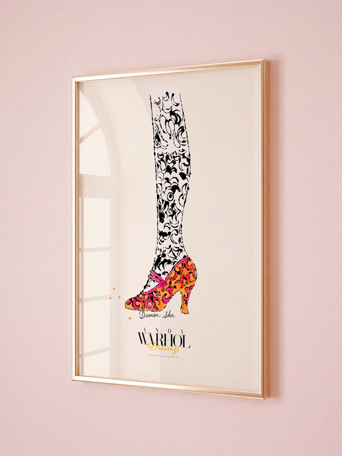December Shoe W Warhol Drawings mockup 1
