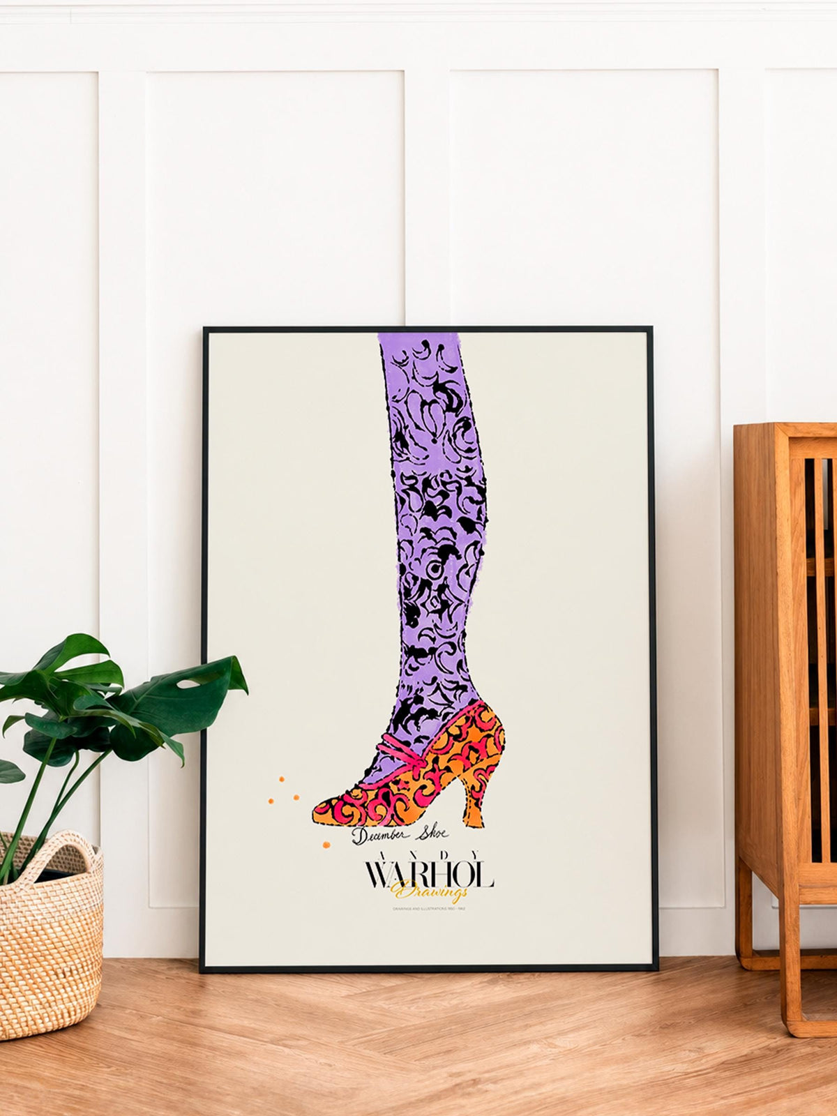 December Shoe V Warhol Drawings mockup 2