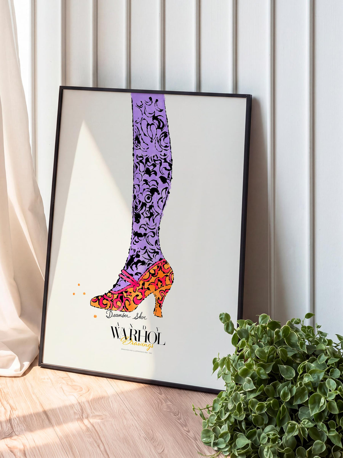 December Shoe V Warhol Drawings mockup 1