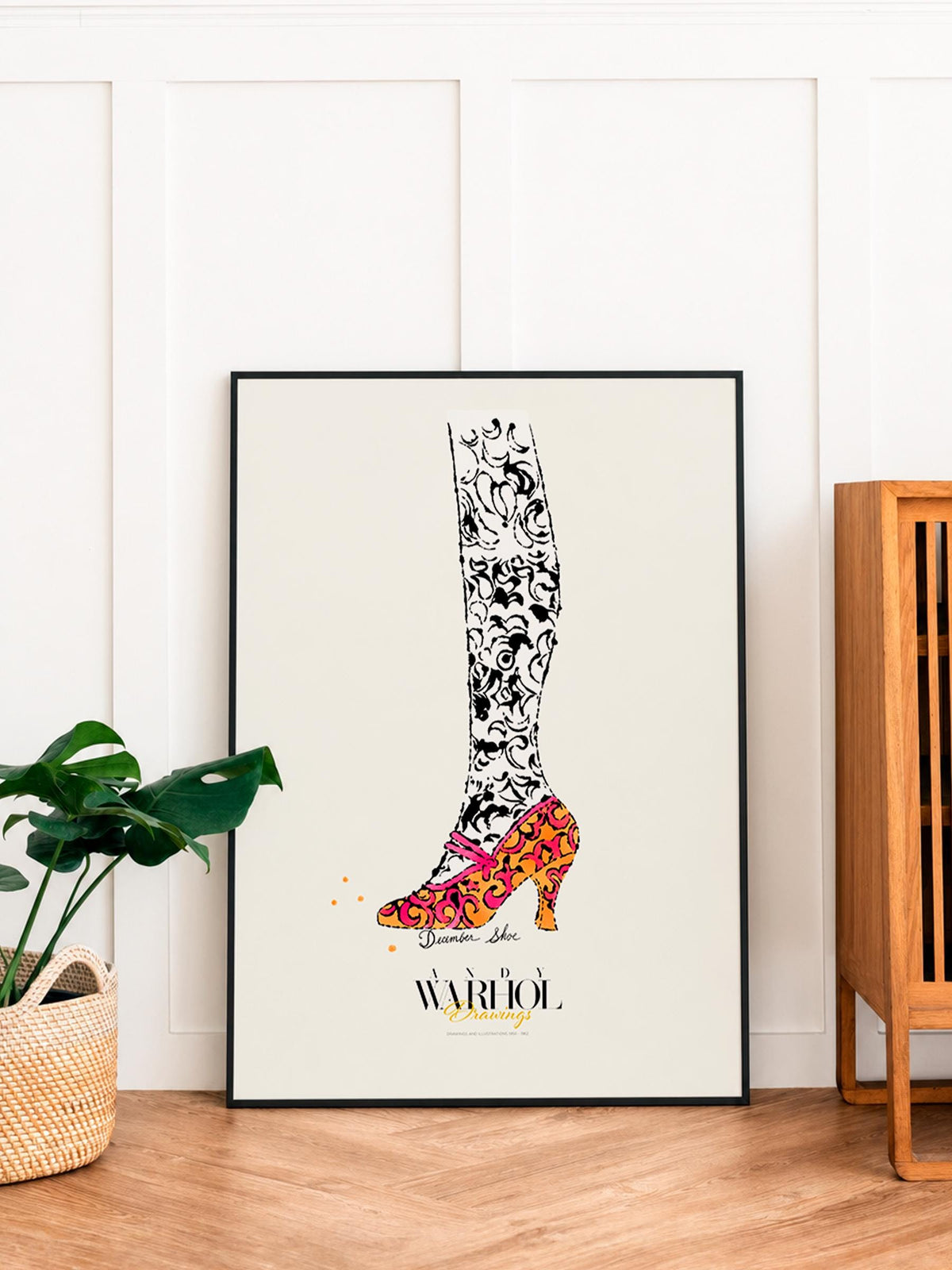 December Shoe W Warhol Drawings mockup 2