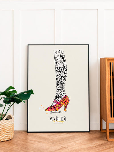 December Shoe W Warhol Drawings mockup 2