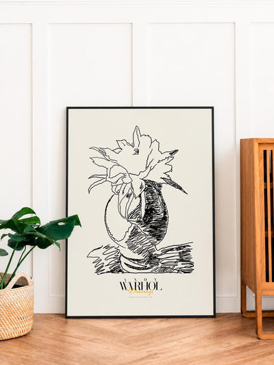 Flowers Warhol Drawings mockup 1