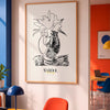 Flowers Warhol Drawings mockup 2