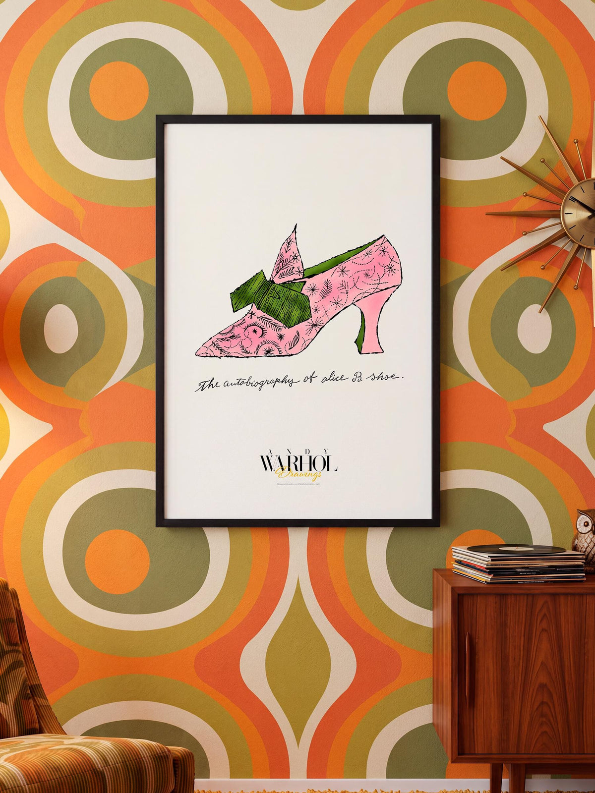 Alice B. Shoe Warhol Drawings mockup 2