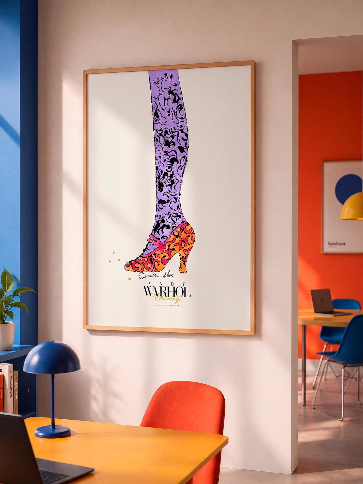 December Shoe V Warhol Drawings mockup 5