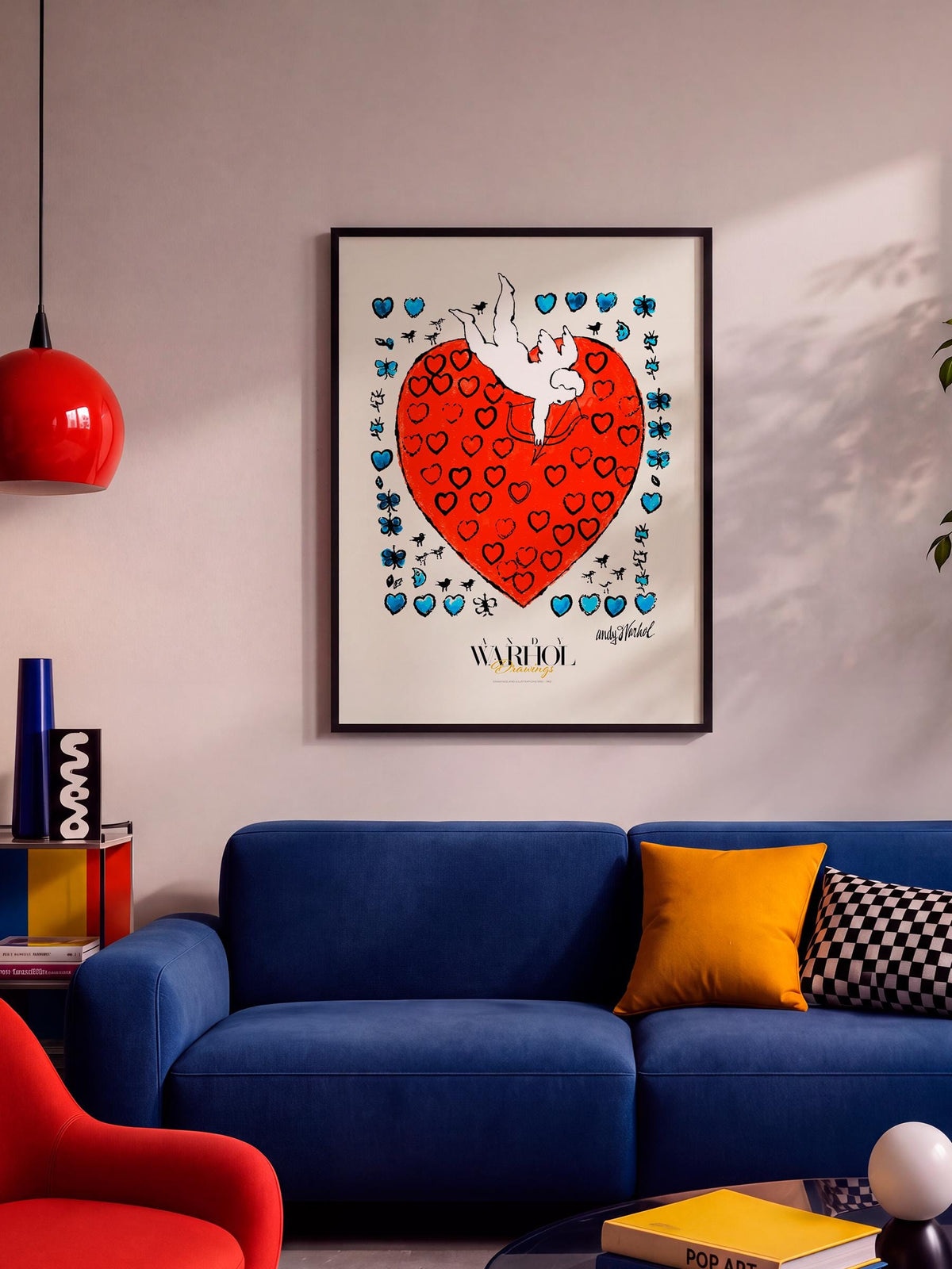 Love with 55 Hearts Warhol Drawings mockup 2