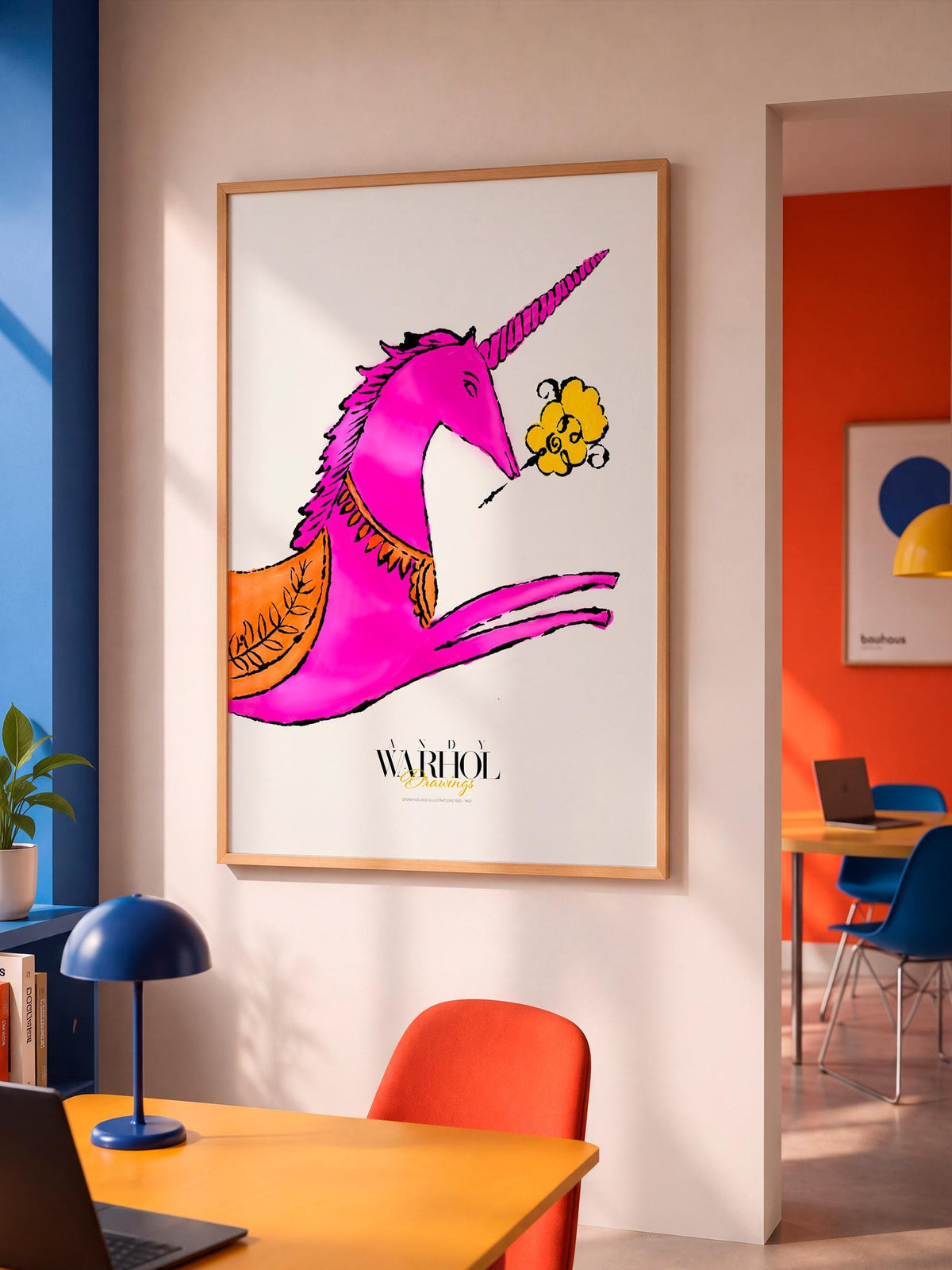 Untitled (Unicorn) Warhol Drawings mockup 5