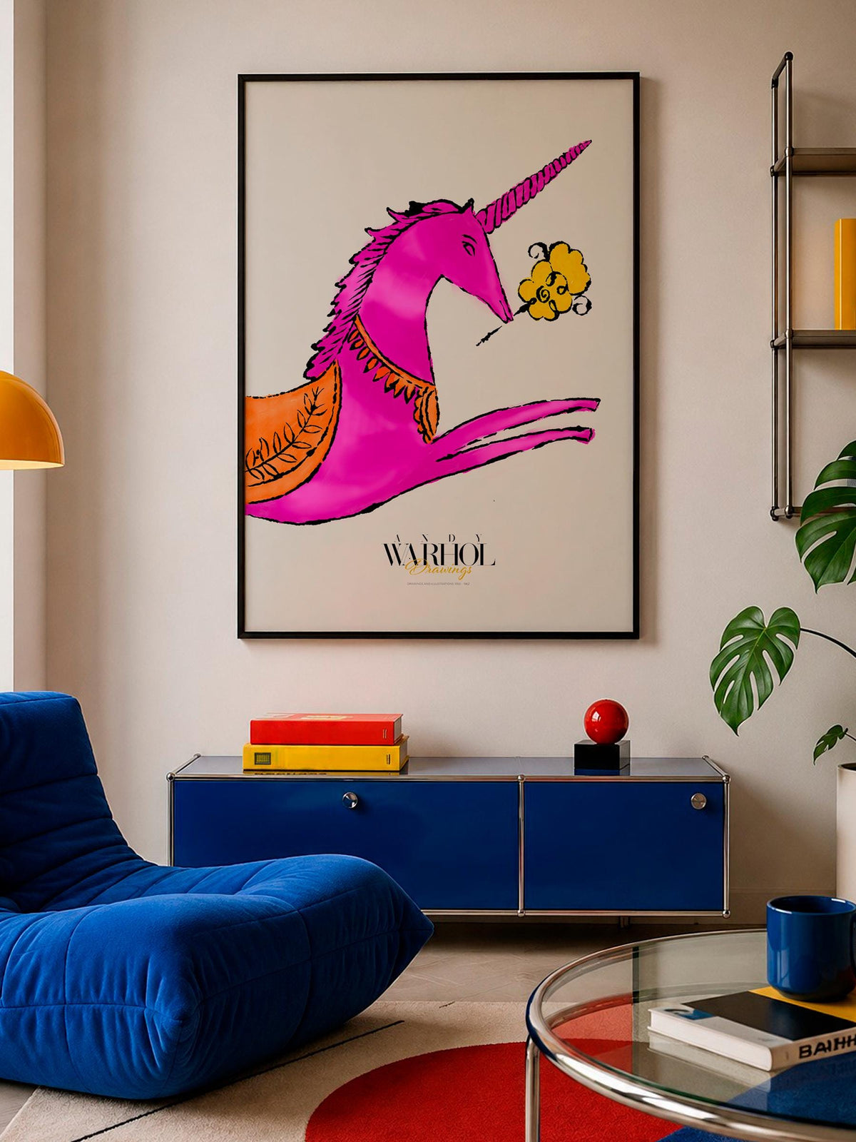Untitled (Unicorn) Warhol Drawings mockup 2