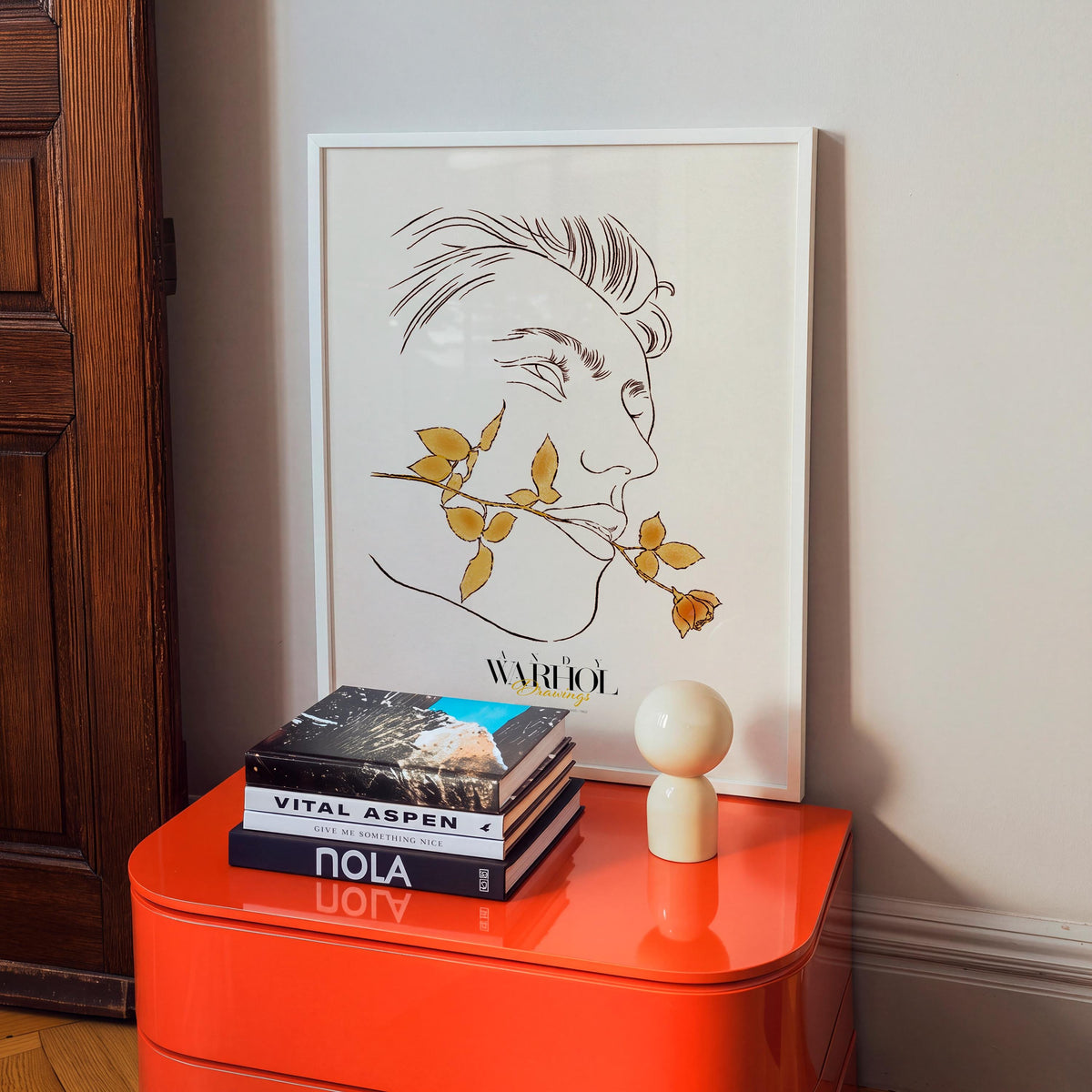Untitled (Man with Rose in Mouth) Warhol Drawings mockup 5