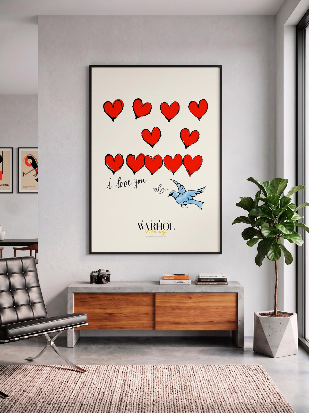 I love you so Warhol Drawings mockup 2