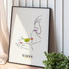 Untitled (Female Head) Warhol Drawings mockup 1