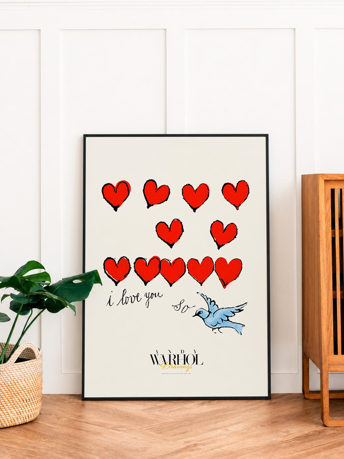 I love you so Warhol Drawings mockup 5