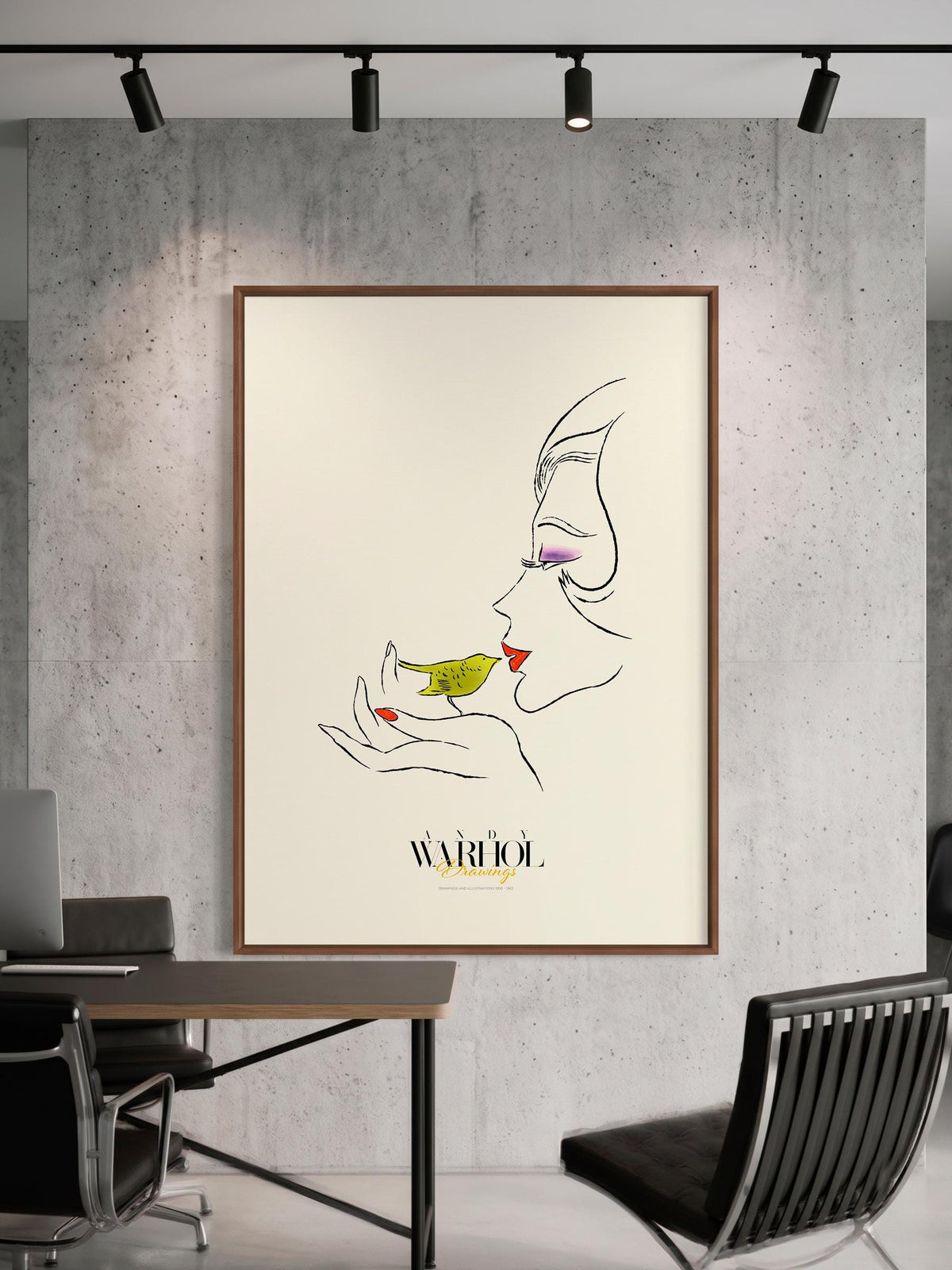 Untitled (Female Head) Warhol Drawings mockup 5